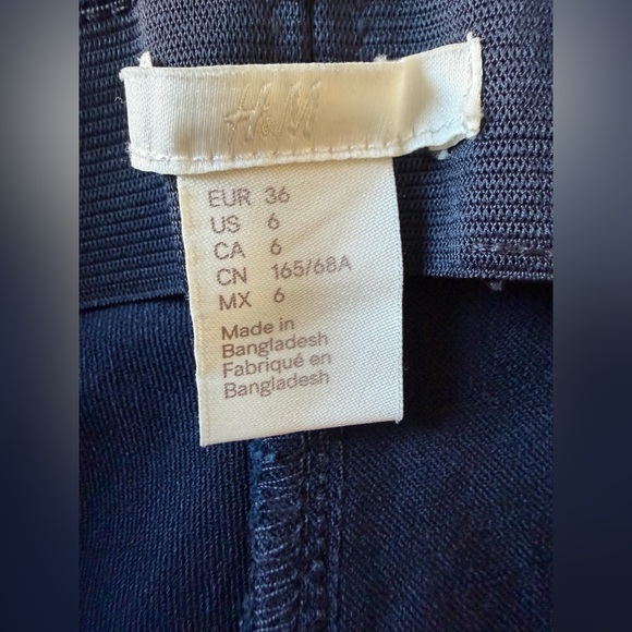 H&M Women's Navy Strachey Pull On Pants - Picture 3 of 4